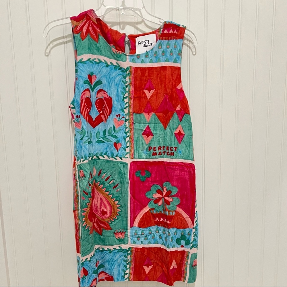 Paper Heart Colorful Sleeveless Dress